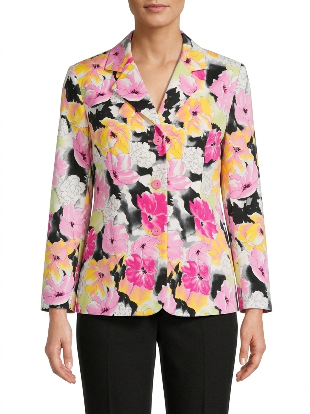 Laura Scott Woman Vintage Floral Blazer - Size 18 - Y2K/90s Style